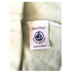 Short éponge vert clair Petit Bateau 6 ans