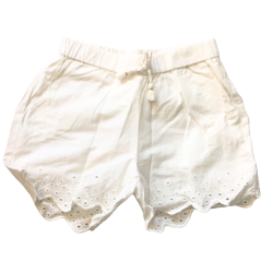 Short blanc brodé H&M fille 6/7 ans