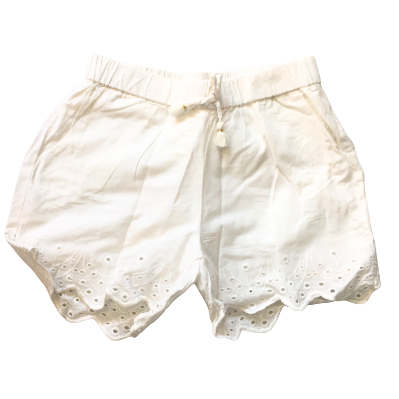 Short blanc brodé H&M fille 6/7 ans