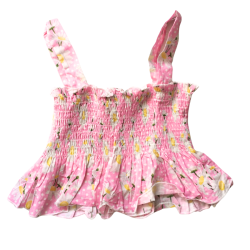 Ensemble fleuri Monnalisa fille haut 7 ans et jupe-short 6 ans