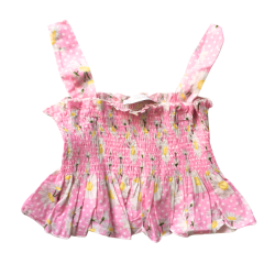 Ensemble fleuri Monnalisa fille haut 7 ans et jupe-short 6 ans