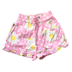 Short fleuri rose fleur blanche Monnalisa fille 8 ans
