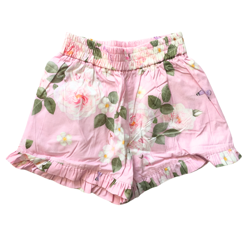 Short fleuri rose Monnalisa fille 8 ans