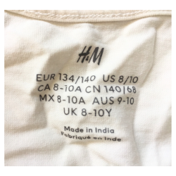 T-shirt manches longues licornes H&M fille 8/10 ans