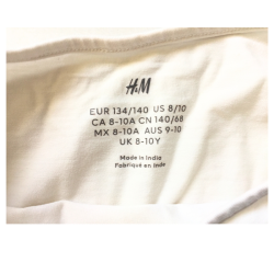 T-shirt manches longues licornes H&M fille 8/10 ans