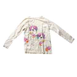 T-shirt manches longues licornes H&M fille 8/10 ans