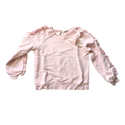 Sweat rose Monnalisa fille 12 ans avec fleur appliquée