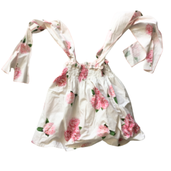 Top fleuri Phi Clothing fille 6/7 ans à bretelles nouées