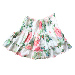 Jupe-short fleurie Monnalisa fille 10 ans