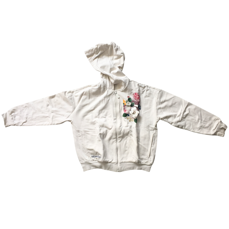 Sweat à capuche zippé Monnalisa fille 12 ans