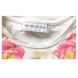 T-shirt manches longues Monnalisa fille 10 ans avec fleurs en relief