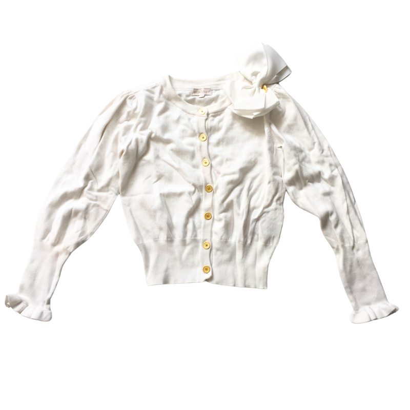 Gilet blanc Angel’s Face fille 10/11 ans avec nœud XXL