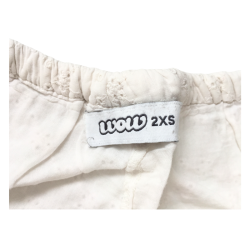Short blanc en broderie anglaise WOW femme taille 2XS