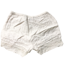 Short blanc en broderie anglaise WOW femme taille 2XS