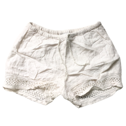 Short blanc en broderie anglaise WOW femme taille 2XS