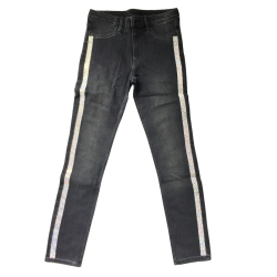 Jean skinny noir &Denim fille 10/11 ans avec bandes strass