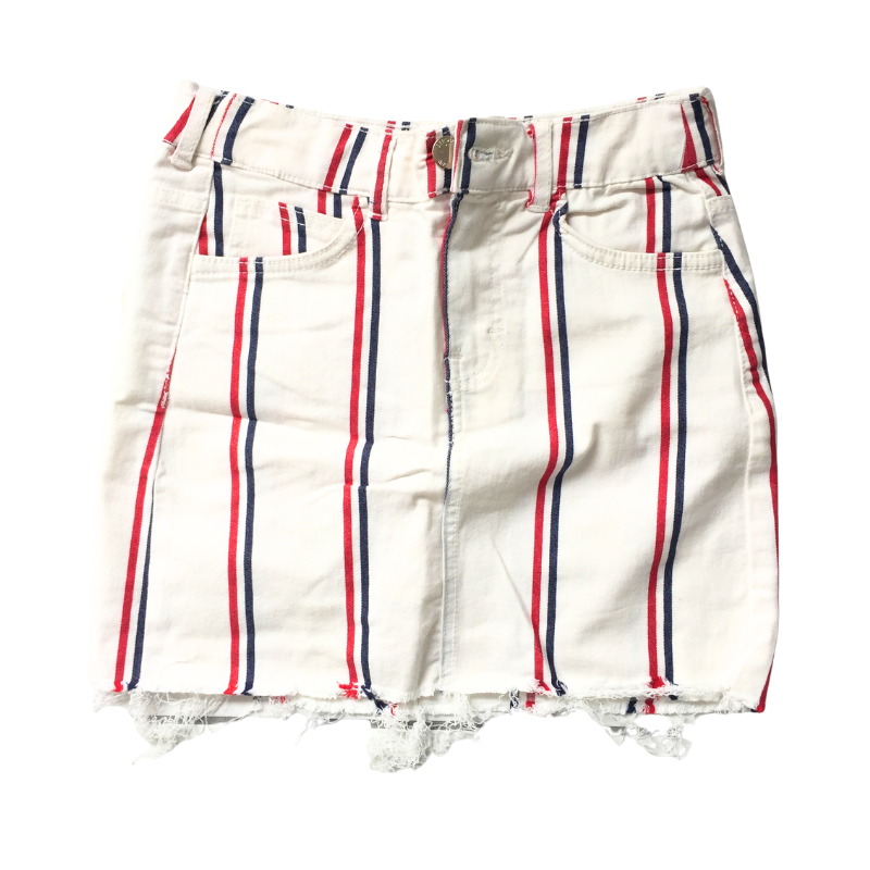 Jupe en jean rayée Bershka femme taille XS