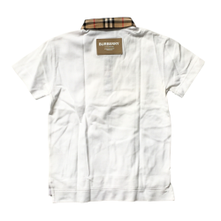 Polo blanc Burberry enfant 8 ans