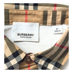 Polo blanc Burberry enfant 8 ans
