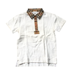 Polo blanc Burberry enfant 8 ans