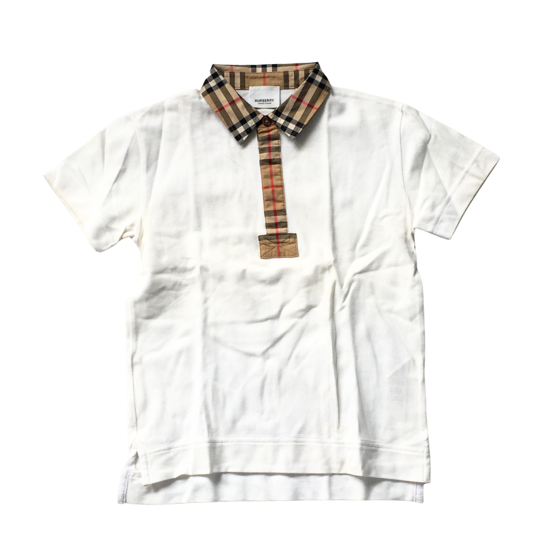 Polo blanc Burberry enfant 8 ans