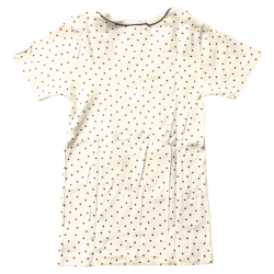 T-shirt Petit Bateau écru à petits cœurs – 10 ans