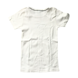 T-shirt Petit Bateau écru à cœur – 10 ans