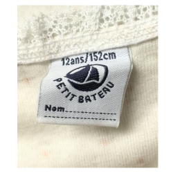 Débardeur Petit Bateau écru à petits motifs – 12 ans