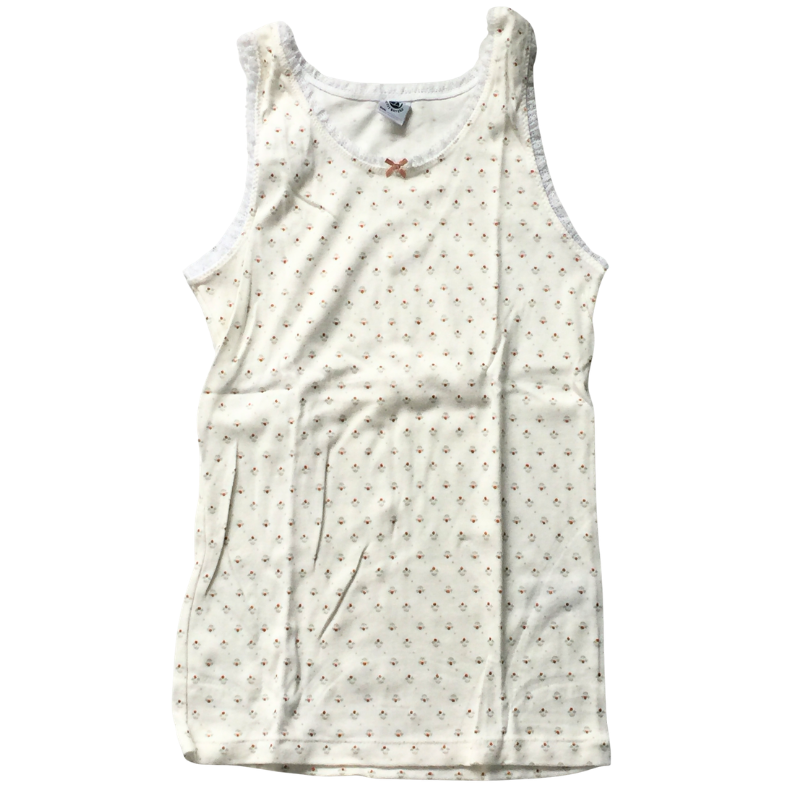 Débardeur Petit Bateau écru à petits motifs – 12 ans
