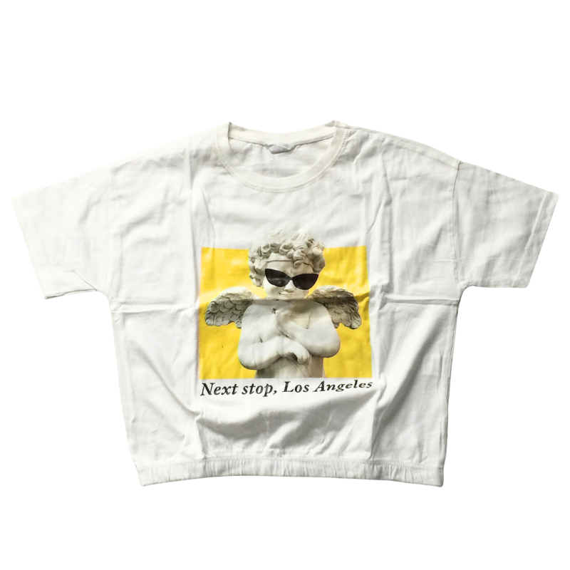 T-shirt Zara ange Los Angeles écru – 10 ans