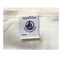 T-shirt Petit Bateau écru “Mon cœur” – 12 ans