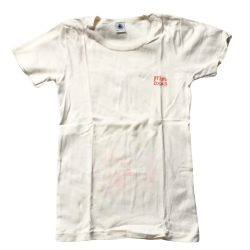 T-shirt Petit Bateau écru “Mon cœur” – 12 ans
