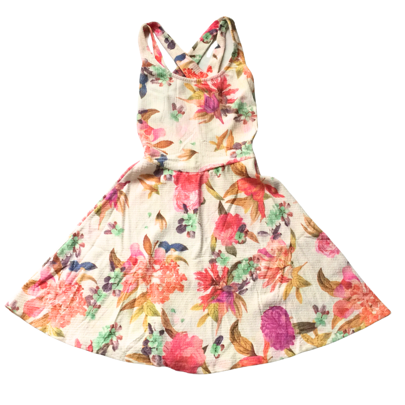Robe Pull & Bear fleurie dos croisé – Taille S