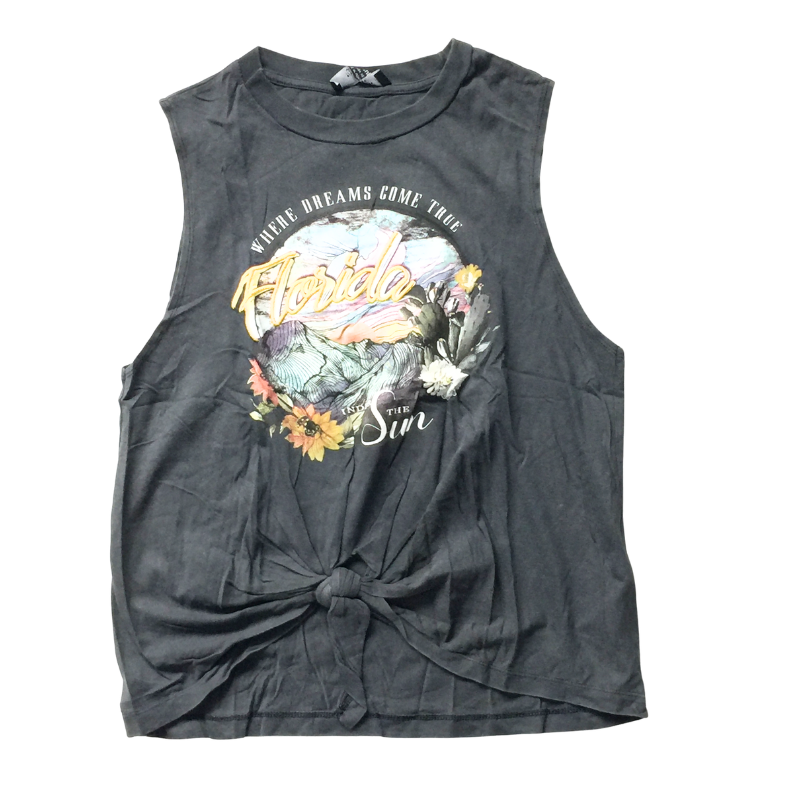 Débardeur Bershka Florida noir à nouer – Taille XS