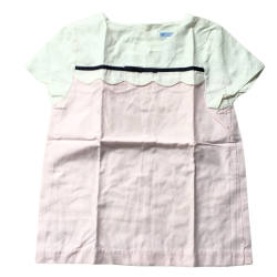 Blouse Jacadi rose pâle et écru – 12 ans