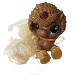 Figurine cheval marron style LOL