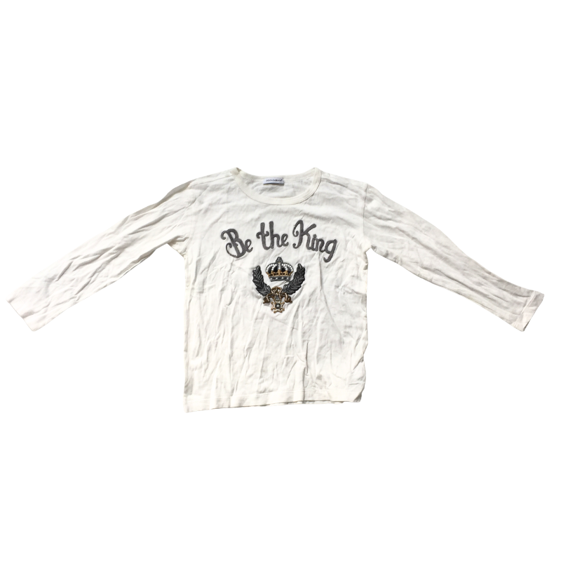 T-shirt manches longues Dolce & Gabbana Be the King – 8/10 ans