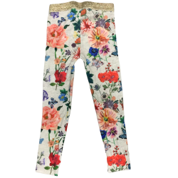 Legging H&M fleuri avec taille dorée – 5/6 ans