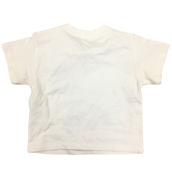 T-shirt bébé Luxury blanc à blason doré – 3 mois