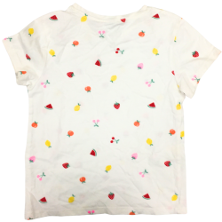 T-shirt H&M blanc imprimé fruits – 4/6 ans