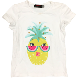 T-shirt Catimini blanc ananas – 4 ans