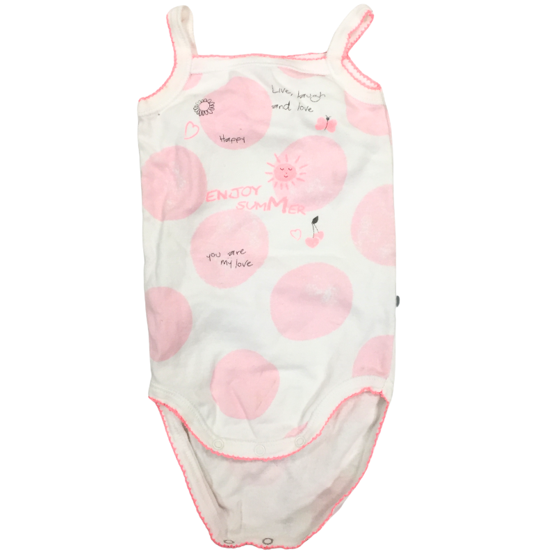 Body débardeur Absorba rose à pois – 12 mois