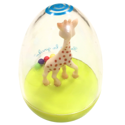 Hochet Sophie la girafe dans œuf transparent