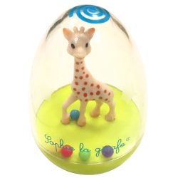 Hochet Sophie la girafe dans œuf transparent