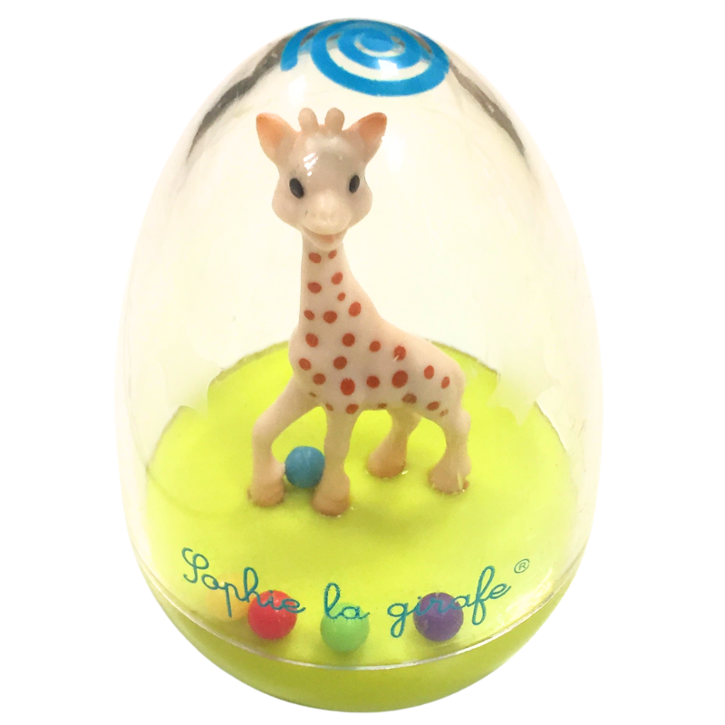 Hochet Sophie la girafe dans œuf transparent