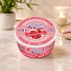 Boîte Pierre d’Argent Orange Sanguine LACO 300 g avec éponge spéciale.