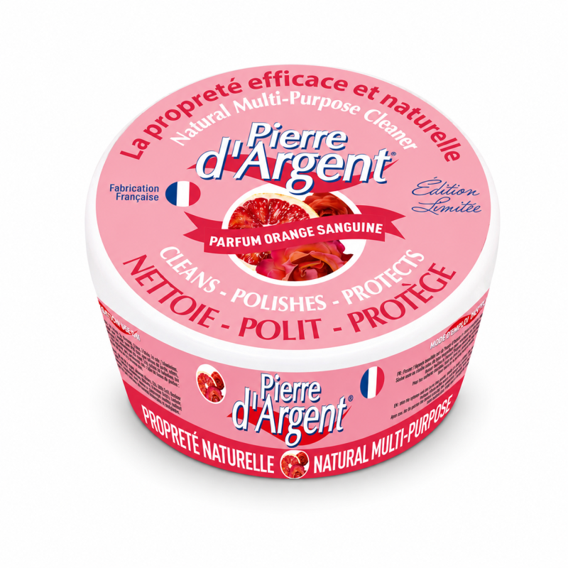 Boîte Pierre d’Argent Orange Sanguine LACO 300 g avec éponge spéciale.