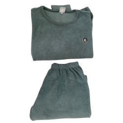 Pyjama Petit Bateau 12 ans vert/gris — Bon état