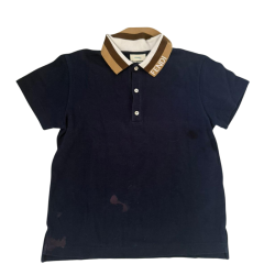 Polo enfant Fendi 10 ans bleu marine — taché