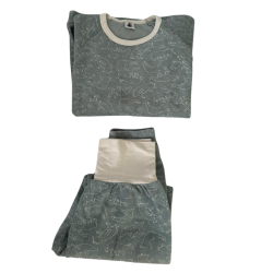 Pyjama 2 pièces Petit Bateau – 12 ans – Motifs animaux bleu-vert